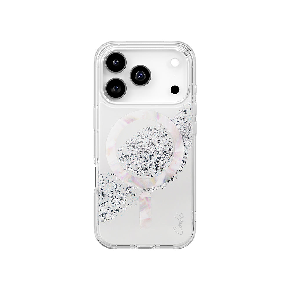 Apple iPhone 17 Pro Kılıf M-safe Şarj Parlak Kristal Desenli Coehl Crystelle Kapak - Görsel 2