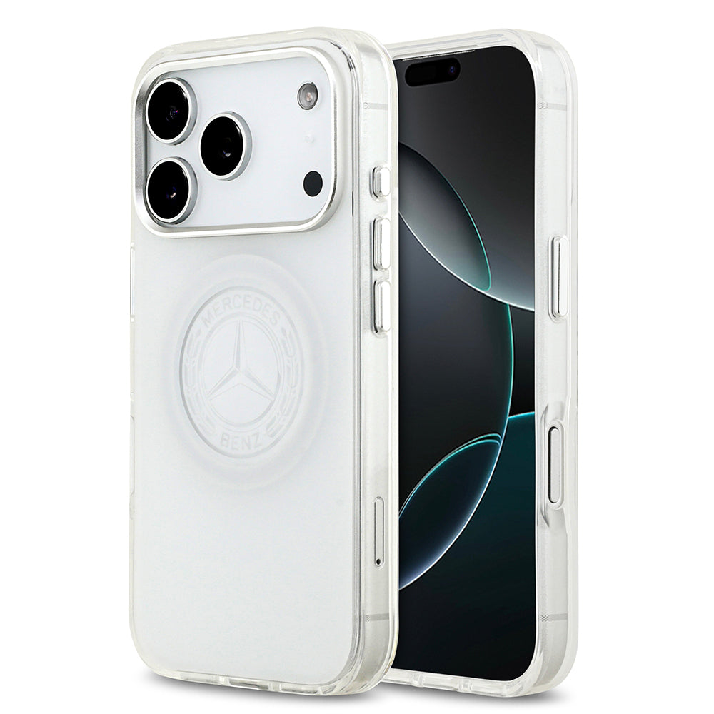 Apple iPhone 17 Pro Kılıf Mercedes Benz Orjinal Lisanslı M-safe Şarj Özellikli Buzlu PC Nostaljik Yıldız Dizayn Kapak - Görsel 3
