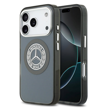 Apple iPhone 17 Pro Kılıf Mercedes Benz Orjinal Lisanslı M-safe Şarj Özellikli Çift Katmanlı PC Nostaljik Yıldız Dizayn Kapak - Görsel 5