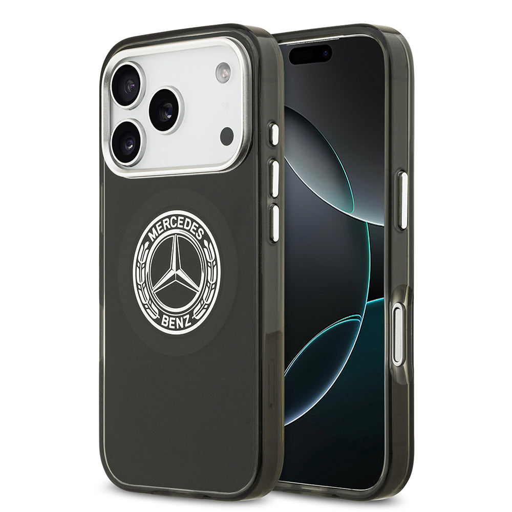 Apple iPhone 17 Pro Kılıf Mercedes Benz Orjinal Lisanslı M-safe Şarj Özellikli Çift Katmanlı PC Nostaljik Yıldız Dizayn Kapak - Görsel 3