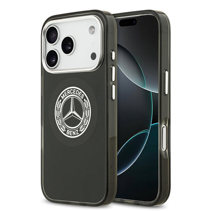 Apple iPhone 17 Pro Kılıf Mercedes Benz Orjinal Lisanslı M-safe Şarj Özellikli Çift Katmanlı PC Nostaljik Yıldız Dizayn Kapak - Görsel 3