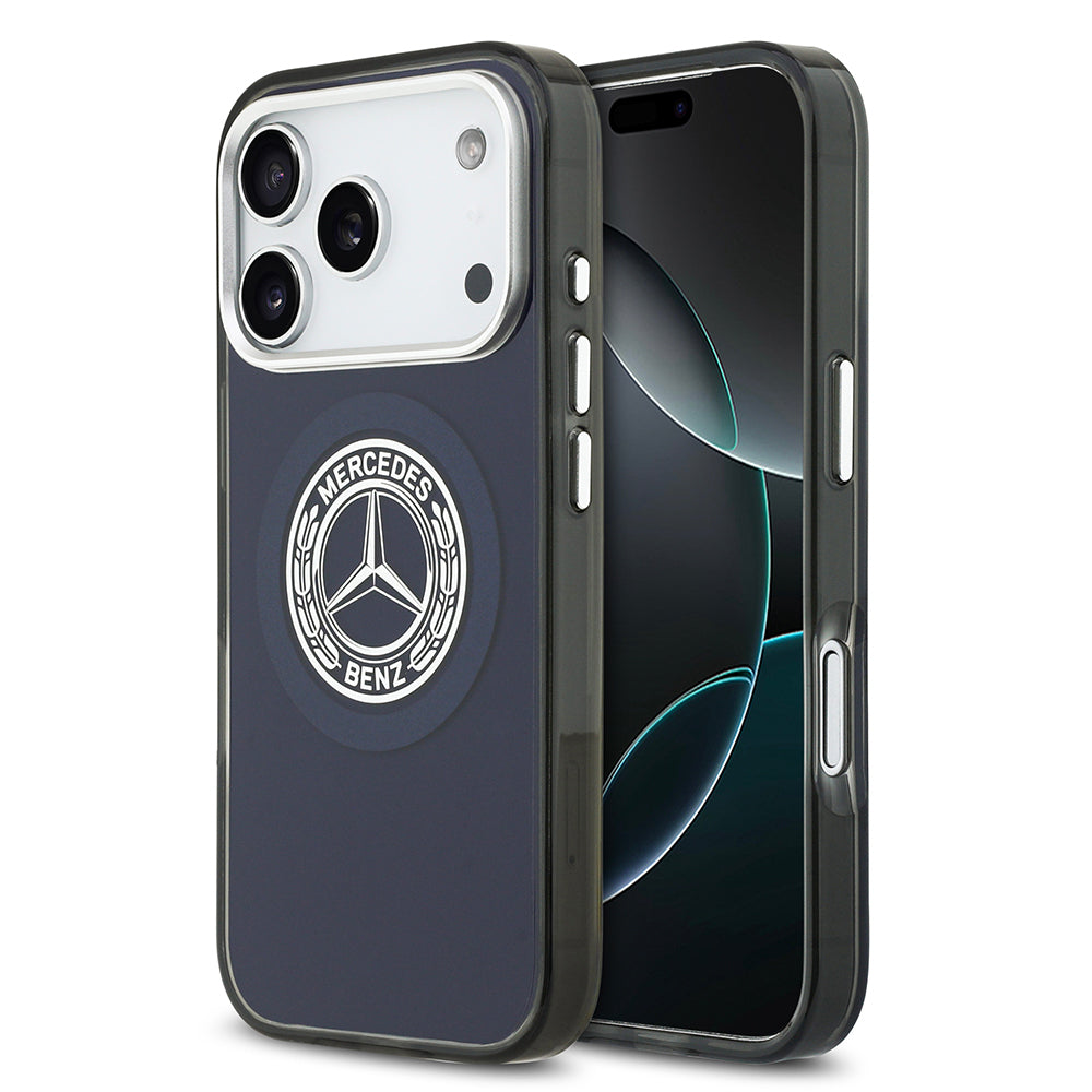 Apple iPhone 17 Pro Kılıf Mercedes Benz Orjinal Lisanslı M-safe Şarj Özellikli Çift Katmanlı PC Nostaljik Yıldız Dizayn Kapak - Görsel 4
