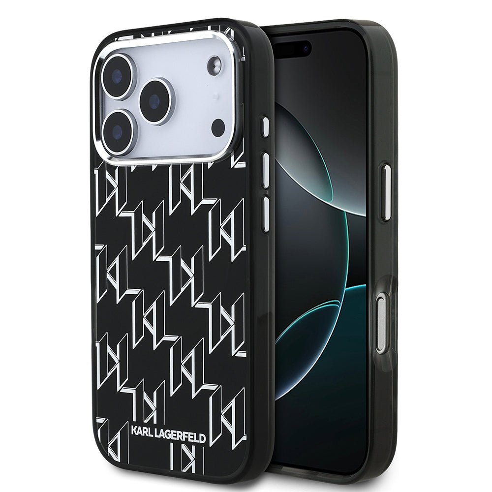 Apple iPhone 17 Pro Kılıf Orjinal Lisanslı M-safe Şarj Özellikli Karl Lagerfeld IML Baskılı Monogram Dizayn Kapak - Görsel 2
