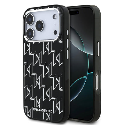 Apple iPhone 17 Pro Kılıf Orjinal Lisanslı M-safe Şarj Özellikli Karl Lagerfeld IML Baskılı Monogram Dizayn Kapak - Görsel 2