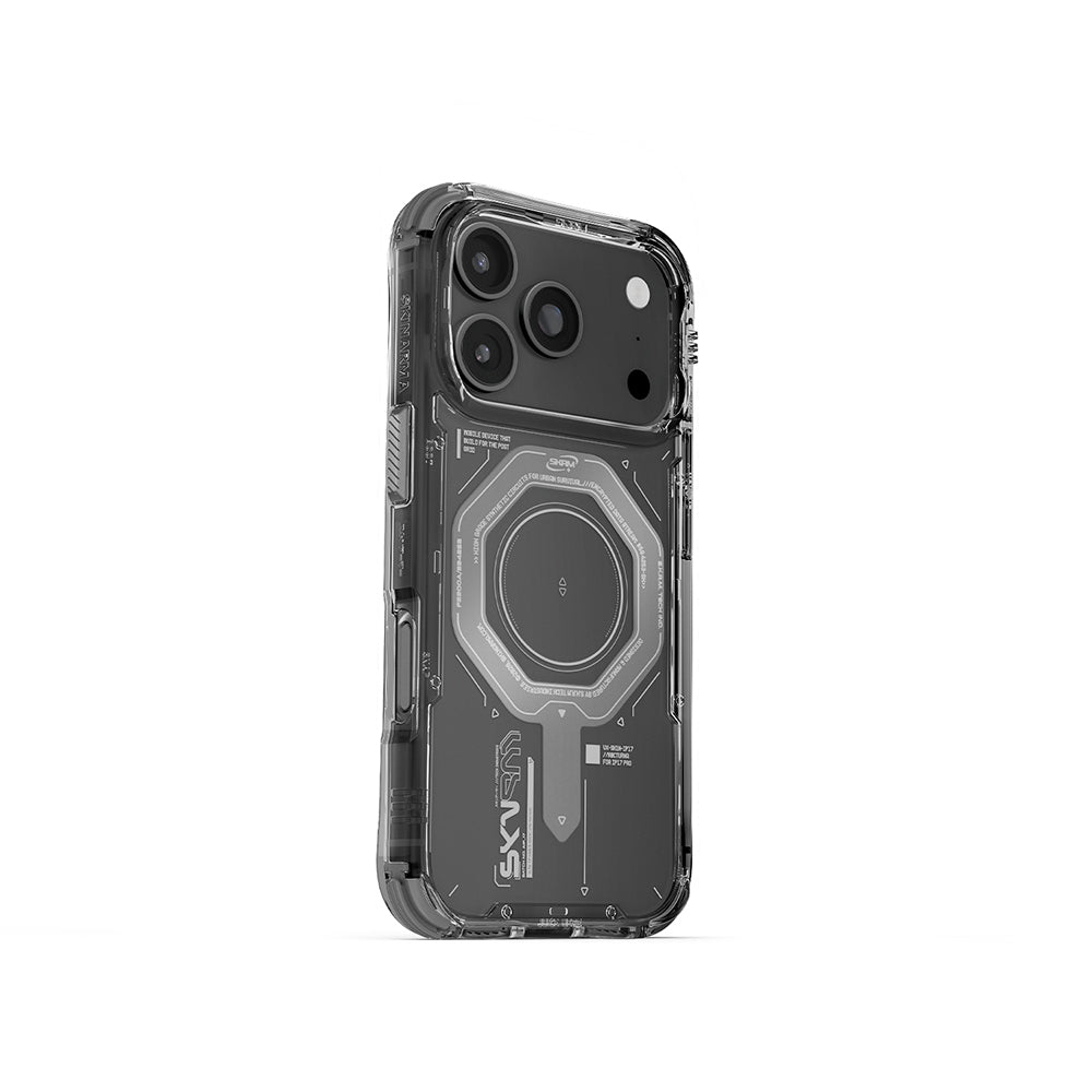 Apple iPhone 17 Pro Kılıf SkinArma M-safe Şarj Özellikli Airbag Tasarımlı Magma Kapak - Görsel 3