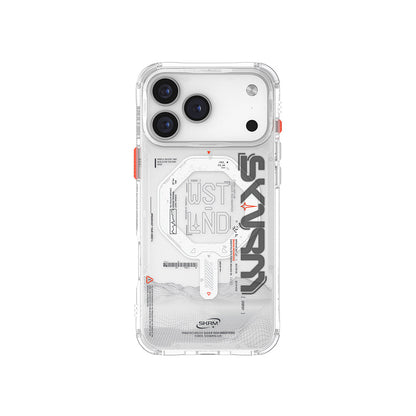 Apple iPhone 17 Pro Kılıf Skinarma M-safe Şarj Özellikli Yazı Desenli Airbag Tasarımlı Sonix Kapak - Görsel 2