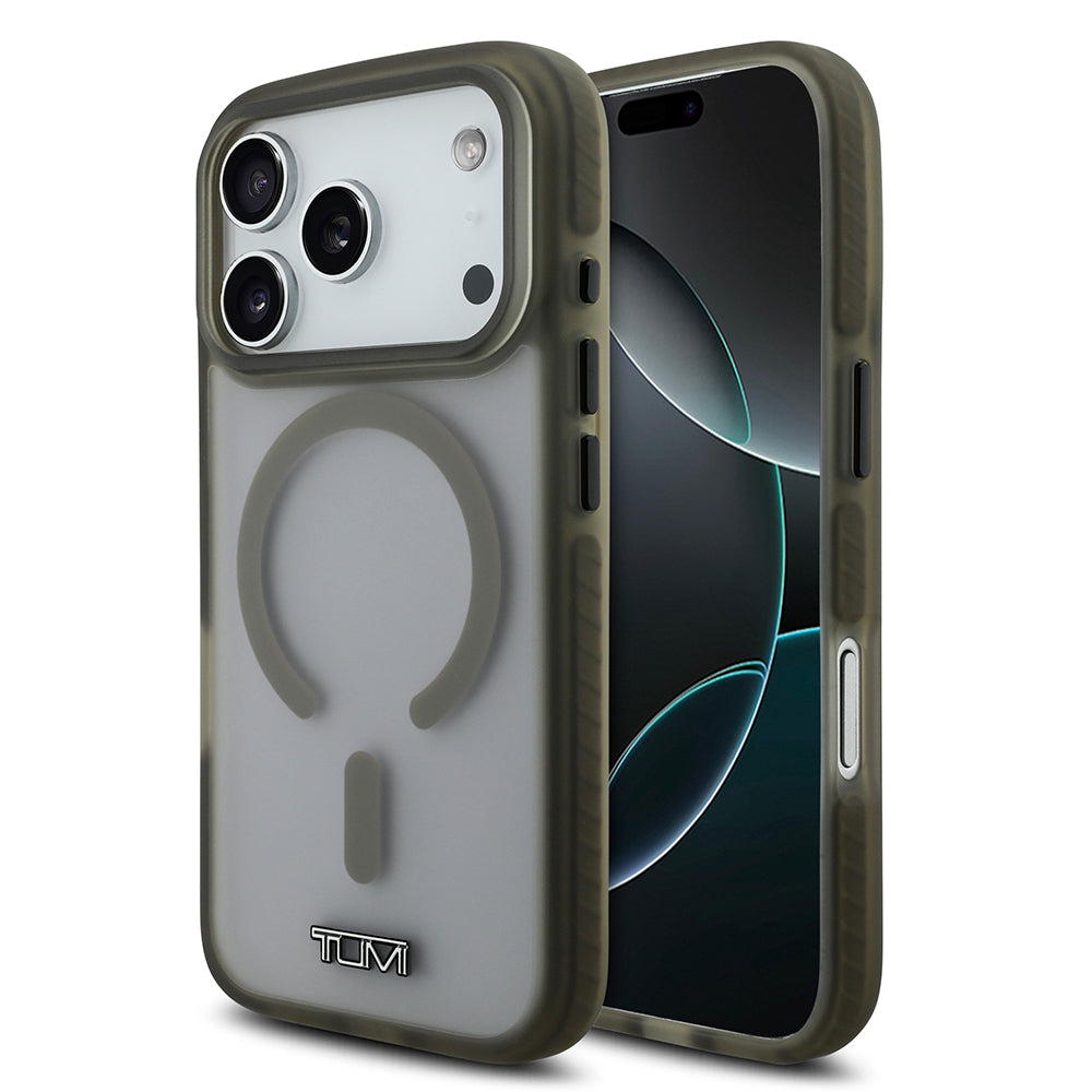 Apple iPhone 17 Pro Kılıf TUMI Orjinal Lisanslı M-safe Şarj Özellikli Buzlu Transparan Kapak - Görsel 3
