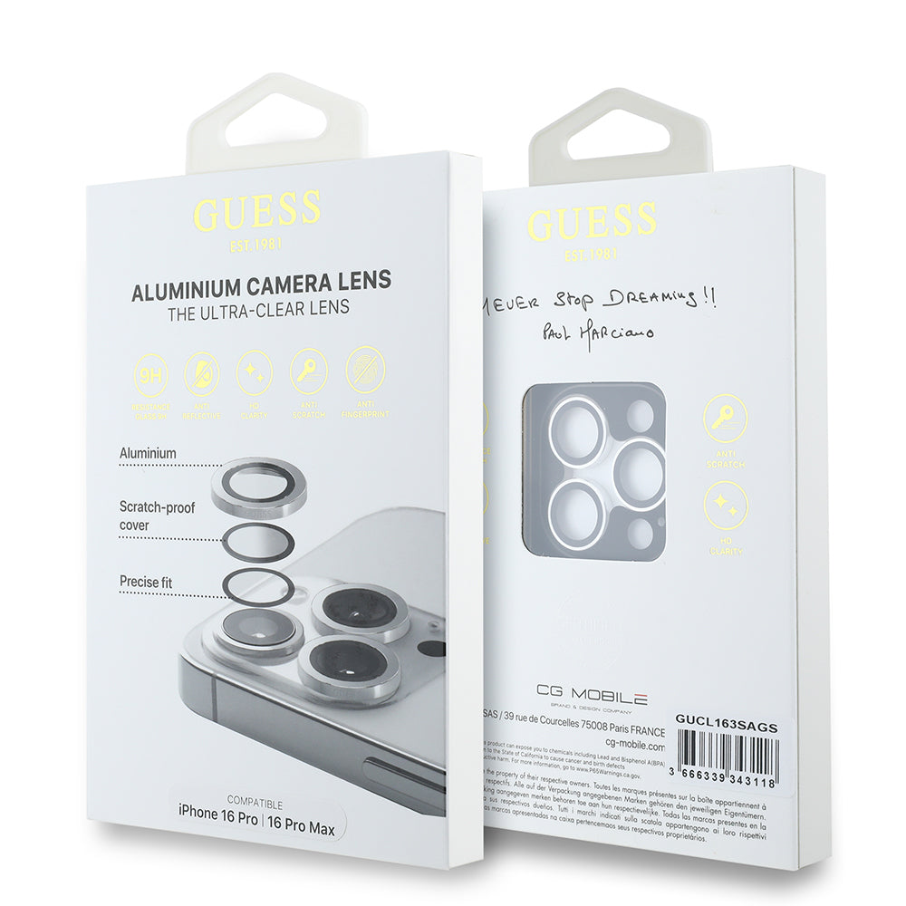 Apple iPhone 17 Pro Max Guess Orjinal Lisanslı Metal Kamera Lens Koruyucu - Görsel 2