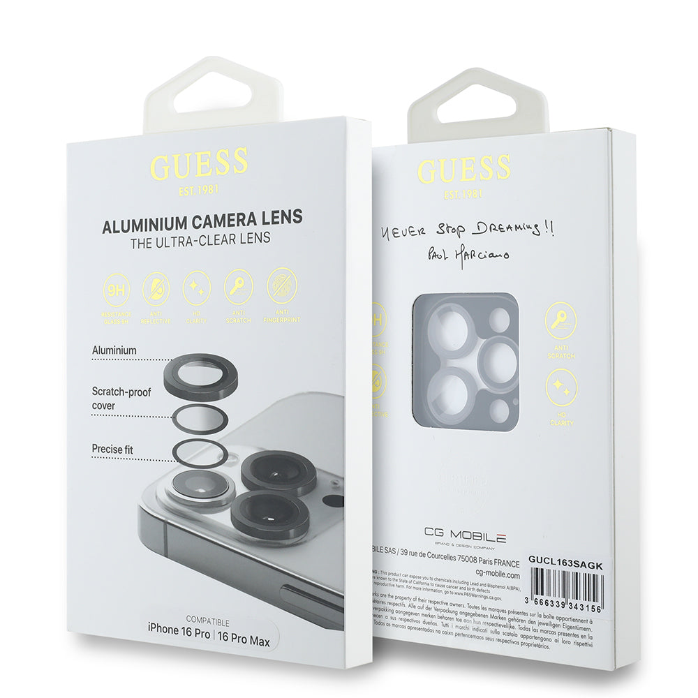 Apple iPhone 17 Pro Max Guess Orjinal Lisanslı Metal Kamera Lens Koruyucu - Görsel 5