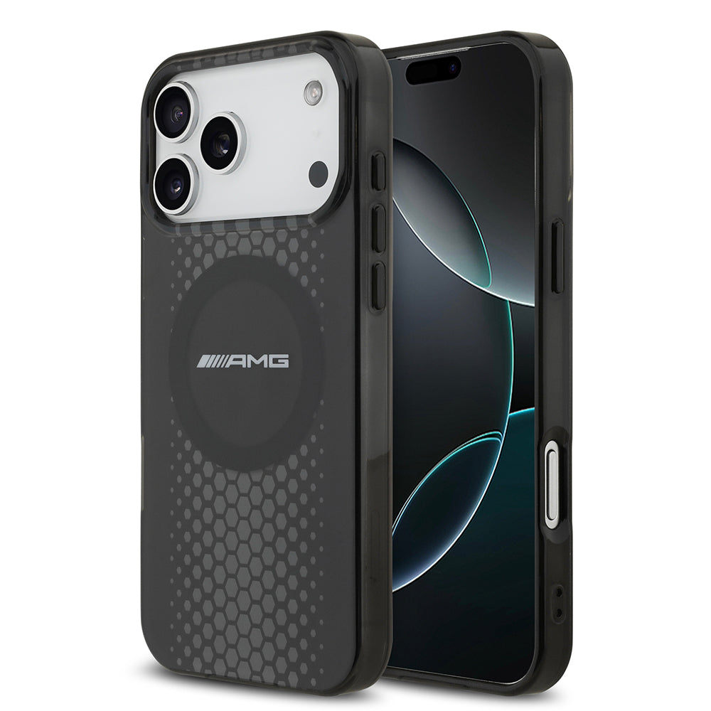 Apple iPhone 17 Pro Max Kılıf AMG Orjinal Lisanslı Çift Katmanlı Büyük Logolu Petek Desenli Kapak - Görsel 2