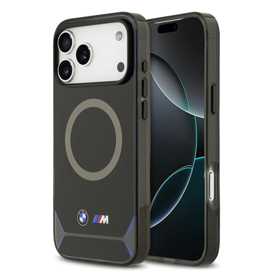 Apple iPhone 17 Pro Max Kılıf BMW Orjinal Lisanslı M-safe Şarj Özellikli Metal Buton Tasarımlı IML Baskılı M Dizayn Kapak