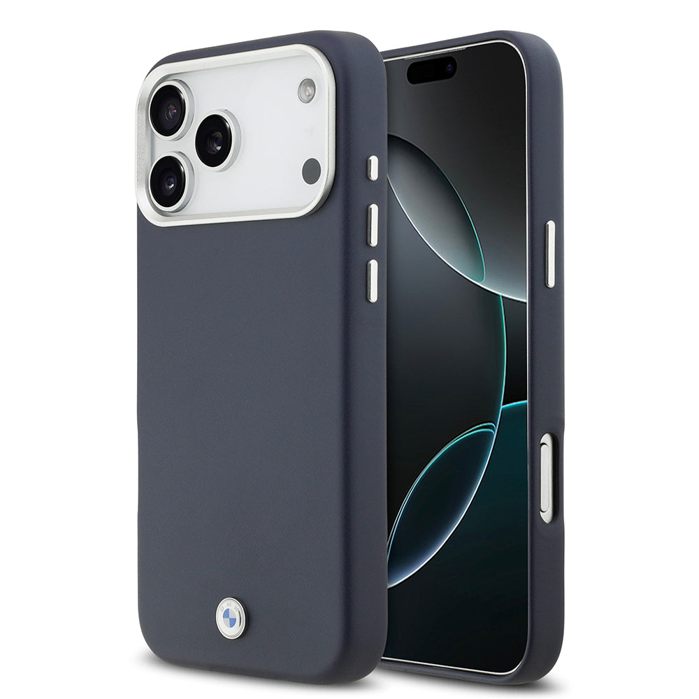 Apple iPhone 17 Pro Max Kılıf BMW Orjinal Lisanslı M-safe Şarj Özellikli Metal Logolu Tam Kaplama Deri Kapak - Görsel 3