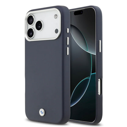 Apple iPhone 17 Pro Max Kılıf BMW Orjinal Lisanslı M-safe Şarj Özellikli Metal Logolu Tam Kaplama Deri Kapak - Görsel 3