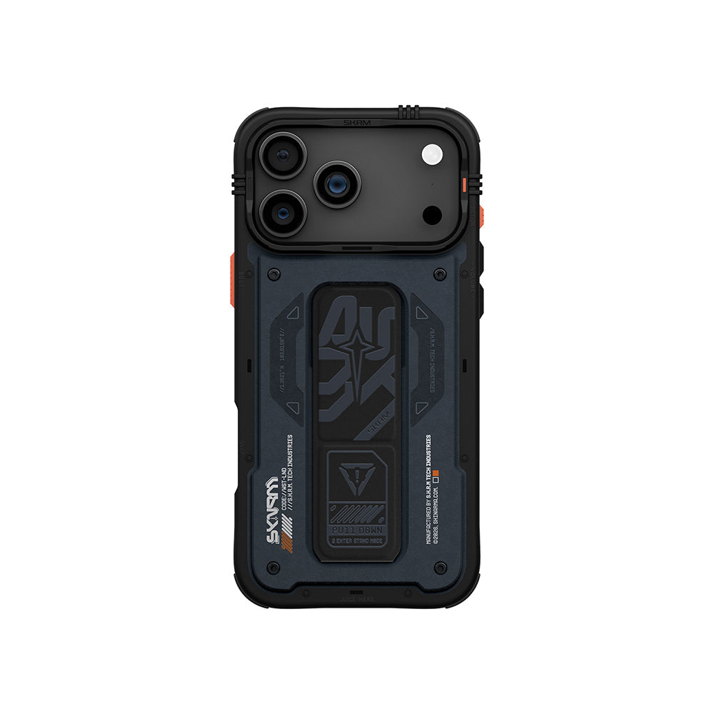 Apple iPhone 17 Pro Max Kılıf Desenli Airbag Tasarımlı Standlı Skinarma Aegis Kapak - Görsel 3