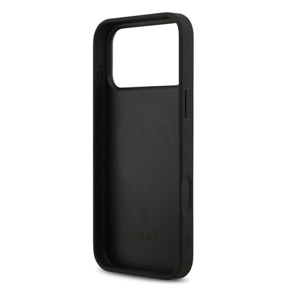 Apple iPhone 17 Pro Max Kılıf DKNY Orjinal Lisanslı M-safe Şarj Özellikli 3D Yazılı Grid Pattern Kapak - Görsel 7