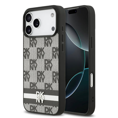 Apple iPhone 17 Pro Max Kılıf DKNY Orjinal Lisanslı M-safe Şarj Özellikli 3D Yazılı Metal Logolu Kapak - Görsel 2