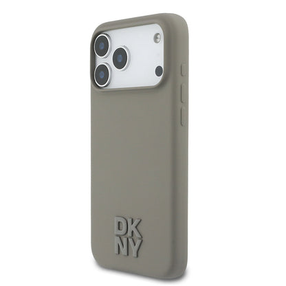Apple iPhone 17 Pro Max Kılıf DKNY Orjinal Lisanslı M-safe Şarj Özellikli Metal Logolu Silikon Kapak - Görsel 2