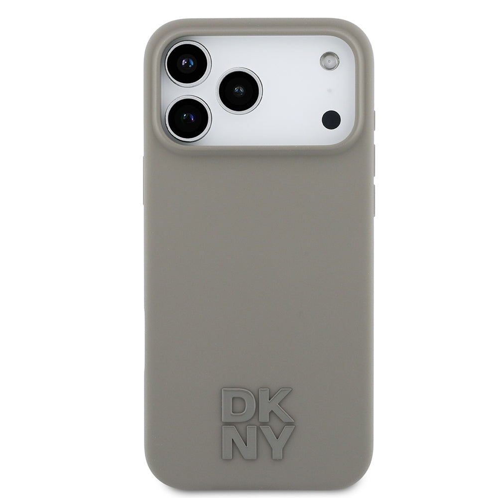 Apple iPhone 17 Pro Max Kılıf DKNY Orjinal Lisanslı M-safe Şarj Özellikli Metal Logolu Silikon Kapak - Görsel 3