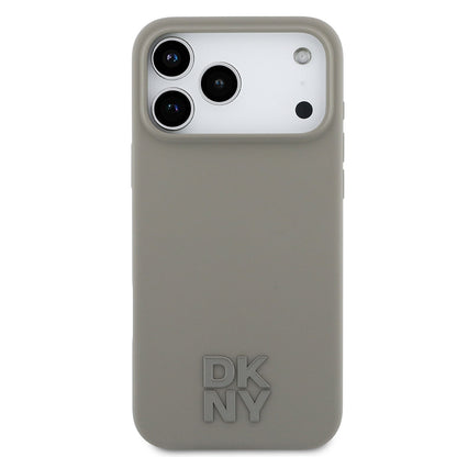 Apple iPhone 17 Pro Max Kılıf DKNY Orjinal Lisanslı M-safe Şarj Özellikli Metal Logolu Silikon Kapak - Görsel 3