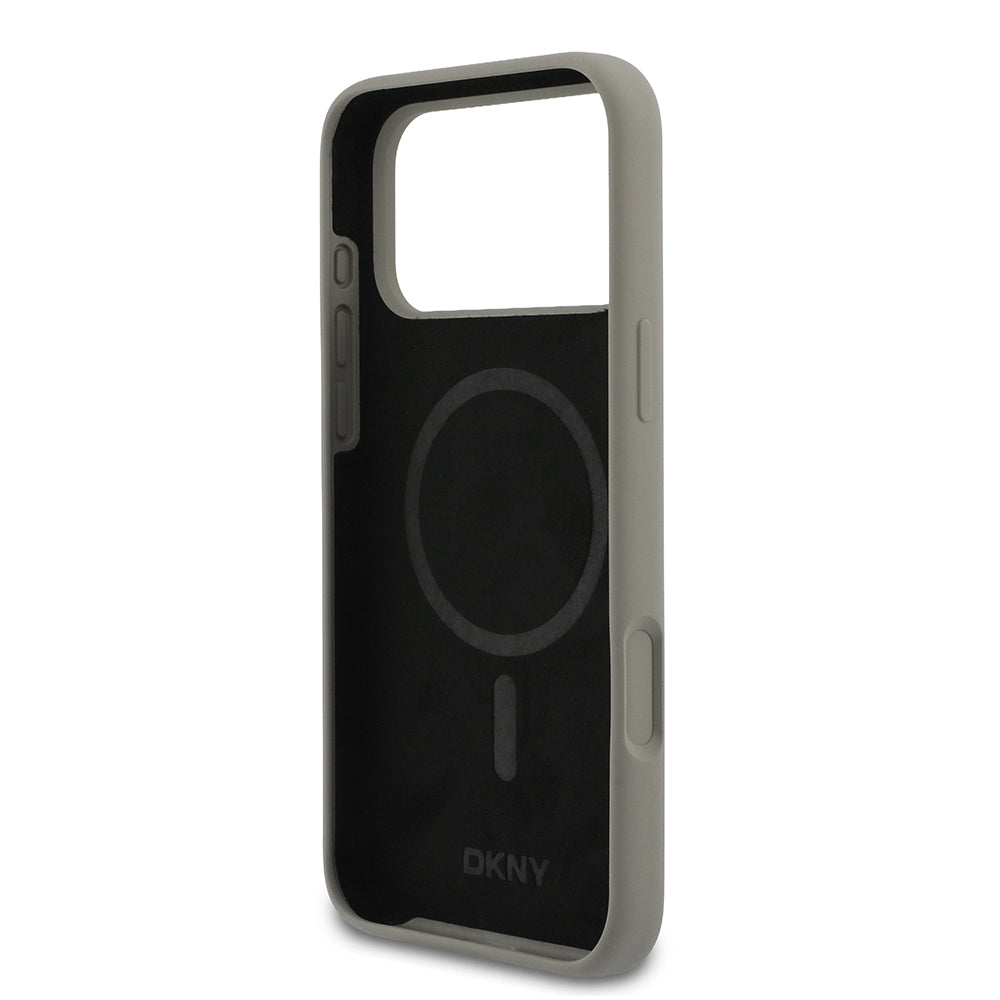 Apple iPhone 17 Pro Max Kılıf DKNY Orjinal Lisanslı M-safe Şarj Özellikli Metal Logolu Silikon Kapak - Görsel 7