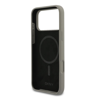 Apple iPhone 17 Pro Max Kılıf DKNY Orjinal Lisanslı M-safe Şarj Özellikli Metal Logolu Silikon Kapak - Görsel 7