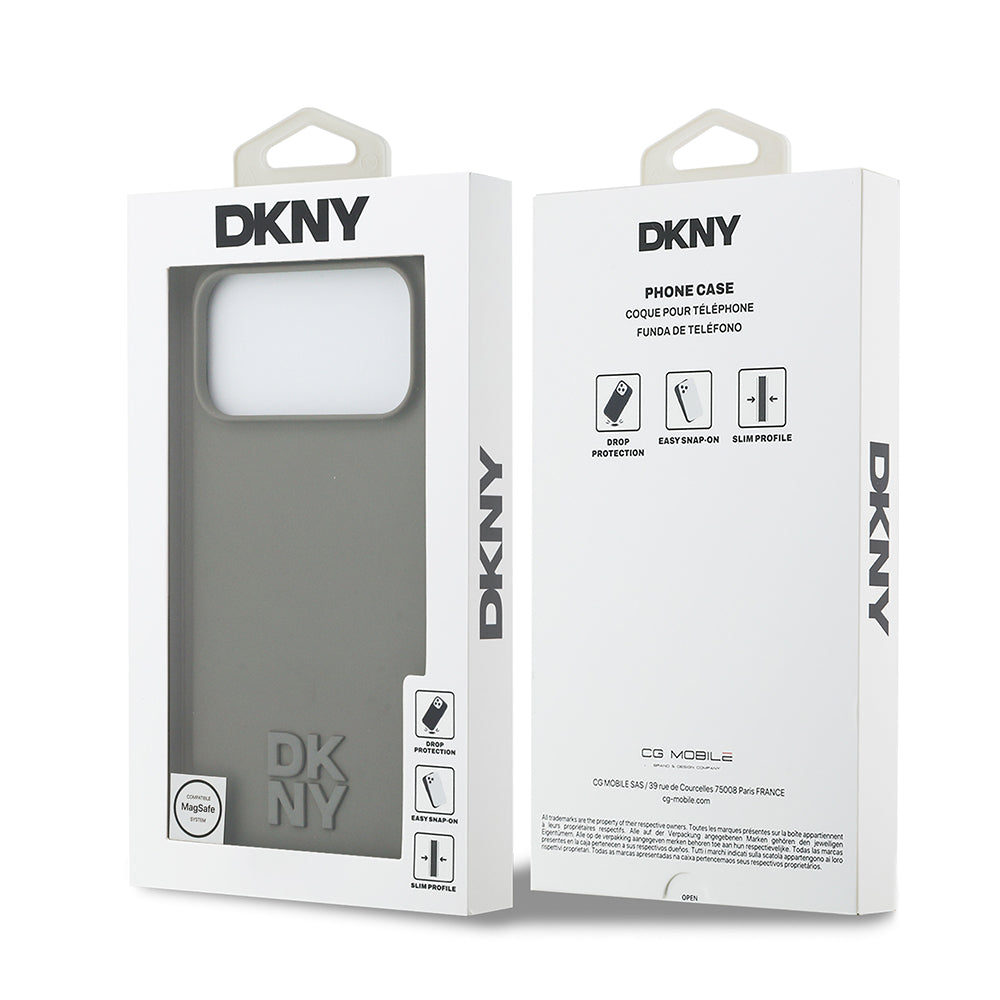 Apple iPhone 17 Pro Max Kılıf DKNY Orjinal Lisanslı M-safe Şarj Özellikli Metal Logolu Silikon Kapak - Görsel 8