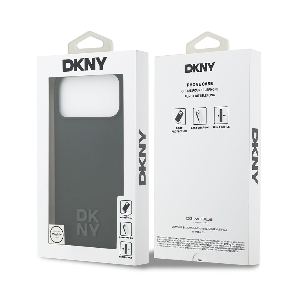 Apple iPhone 17 Pro Max Kılıf DKNY Orjinal Lisanslı M-safe Şarj Özellikli Metal Logolu Silikon Kapak - Görsel 15