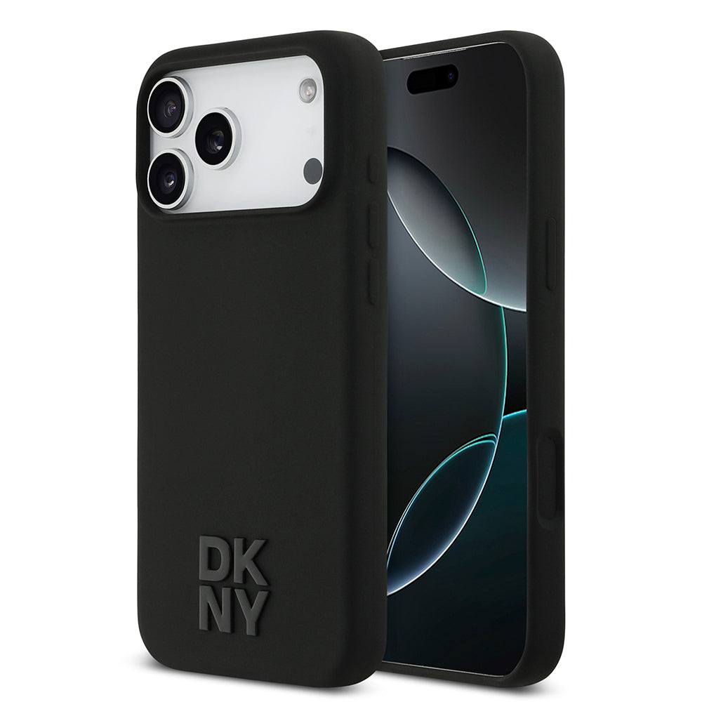 Apple iPhone 17 Pro Max Kılıf DKNY Orjinal Lisanslı M-safe Şarj Özellikli Metal Logolu Silikon Kapak - Görsel 16