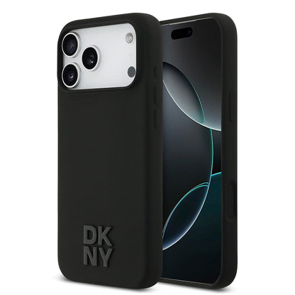 Apple iPhone 17 Pro Max Kılıf DKNY Orjinal Lisanslı M-safe Şarj Özellikli Metal Logolu Silikon Kapak - Görsel 16