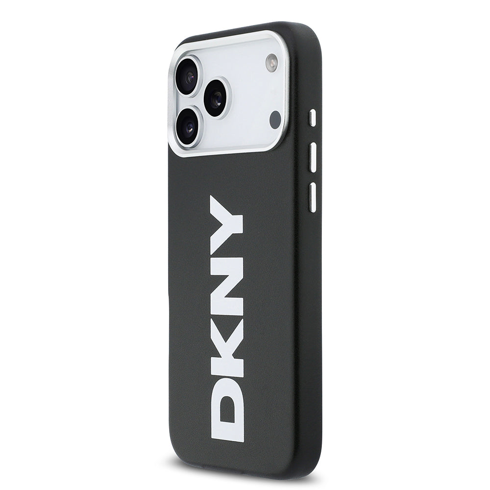 Apple iPhone 17 Pro Max Kılıf DKNY Orjinal Lisanslı M-safe Şarj Özellikli PU Büyük Dikey Logolu Kapak - Görsel 2