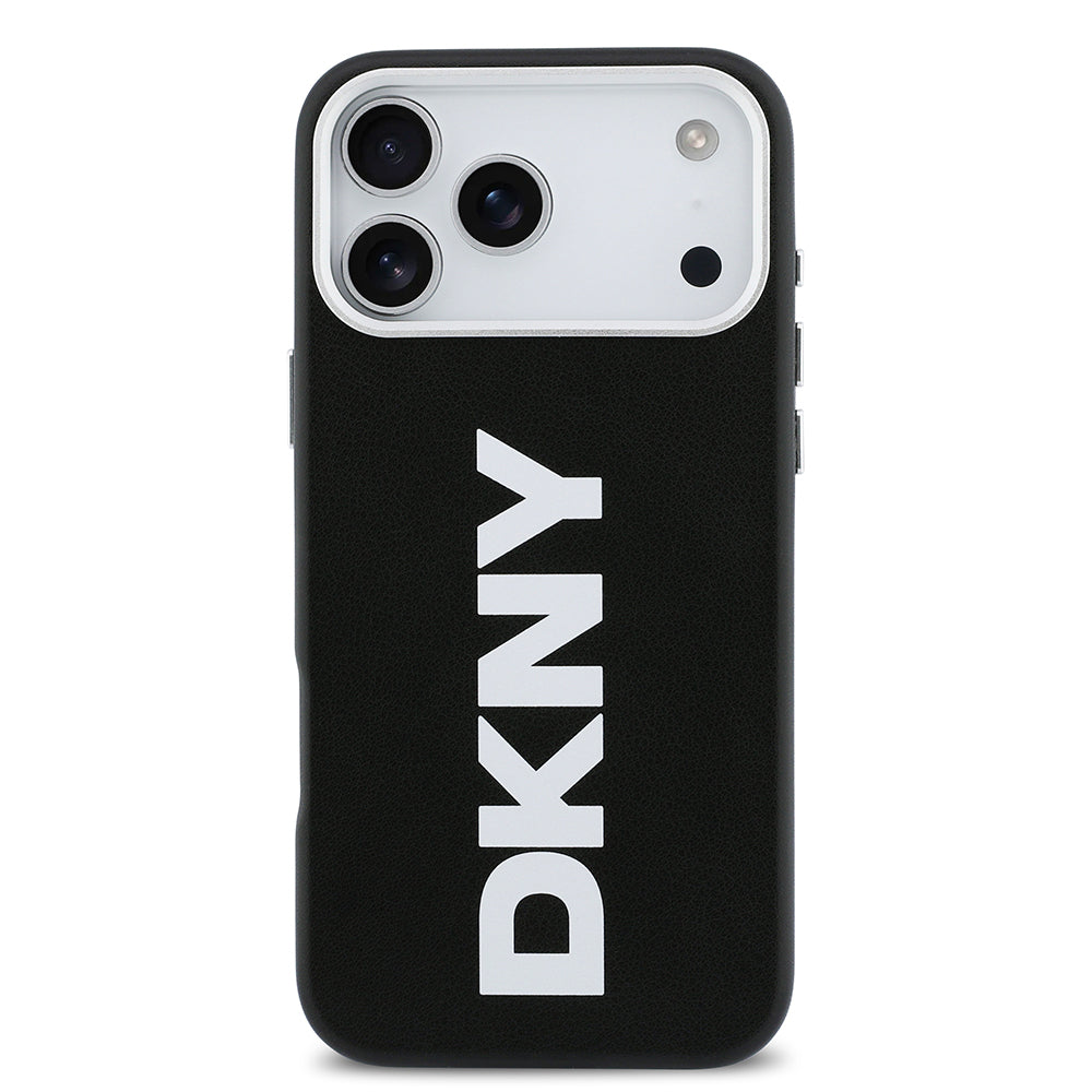 Apple iPhone 17 Pro Max Kılıf DKNY Orjinal Lisanslı M-safe Şarj Özellikli PU Büyük Dikey Logolu Kapak - Görsel 3