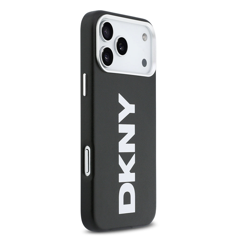 Apple iPhone 17 Pro Max Kılıf DKNY Orjinal Lisanslı M-safe Şarj Özellikli PU Büyük Dikey Logolu Kapak - Görsel 4