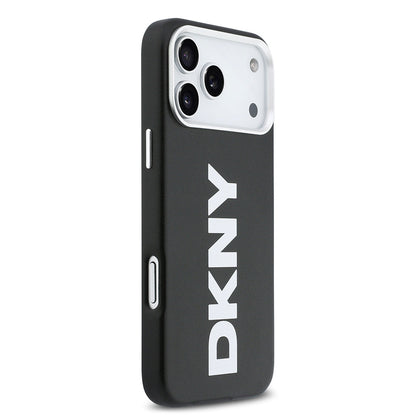 Apple iPhone 17 Pro Max Kılıf DKNY Orjinal Lisanslı M-safe Şarj Özellikli PU Büyük Dikey Logolu Kapak - Görsel 4