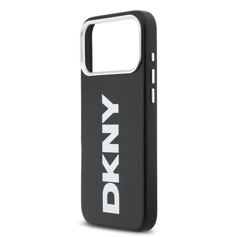 Apple iPhone 17 Pro Max Kılıf DKNY Orjinal Lisanslı M-safe Şarj Özellikli PU Büyük Dikey Logolu Kapak - Görsel 6