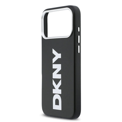 Apple iPhone 17 Pro Max Kılıf DKNY Orjinal Lisanslı M-safe Şarj Özellikli PU Büyük Dikey Logolu Kapak - Görsel 6