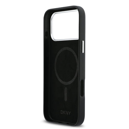 Apple iPhone 17 Pro Max Kılıf DKNY Orjinal Lisanslı M-safe Şarj Özellikli PU Büyük Dikey Logolu Kapak - Görsel 7