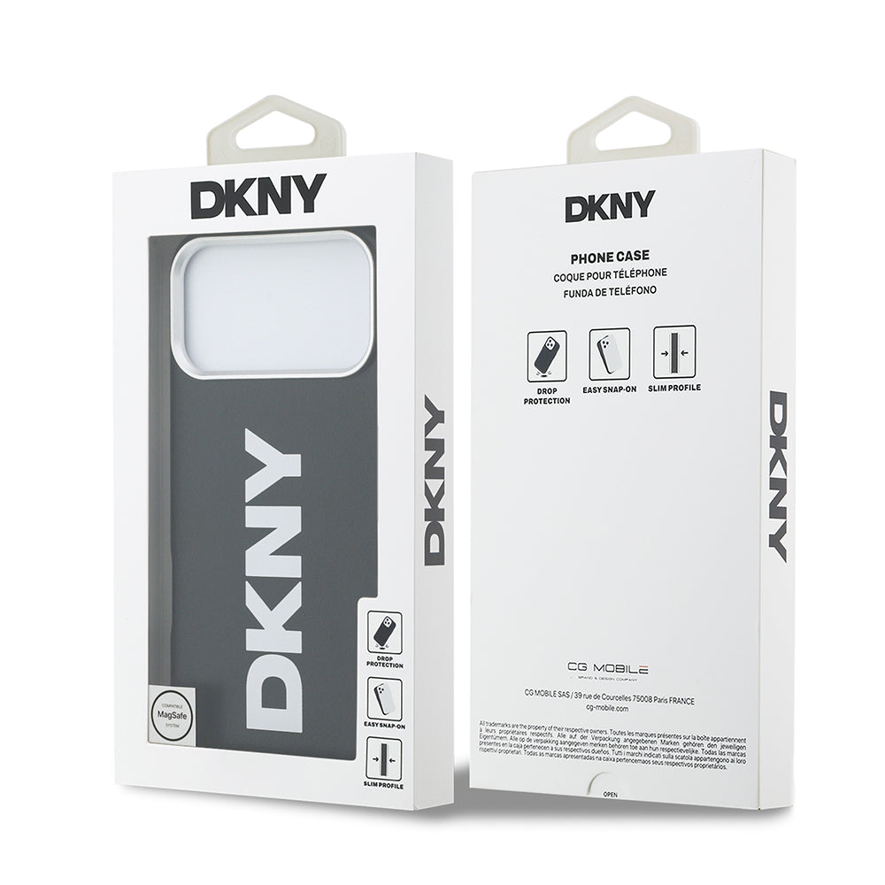 Apple iPhone 17 Pro Max Kılıf DKNY Orjinal Lisanslı M-safe Şarj Özellikli PU Büyük Dikey Logolu Kapak - Görsel 8