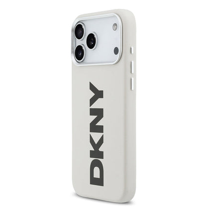 Apple iPhone 17 Pro Max Kılıf DKNY Orjinal Lisanslı M-safe Şarj Özellikli PU Büyük Dikey Logolu Kapak - Görsel 9