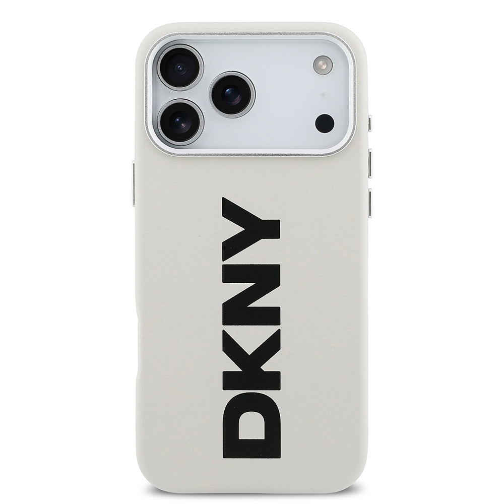 Apple iPhone 17 Pro Max Kılıf DKNY Orjinal Lisanslı M-safe Şarj Özellikli PU Büyük Dikey Logolu Kapak - Görsel 10