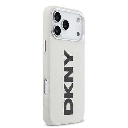 Apple iPhone 17 Pro Max Kılıf DKNY Orjinal Lisanslı M-safe Şarj Özellikli PU Büyük Dikey Logolu Kapak - Görsel 11