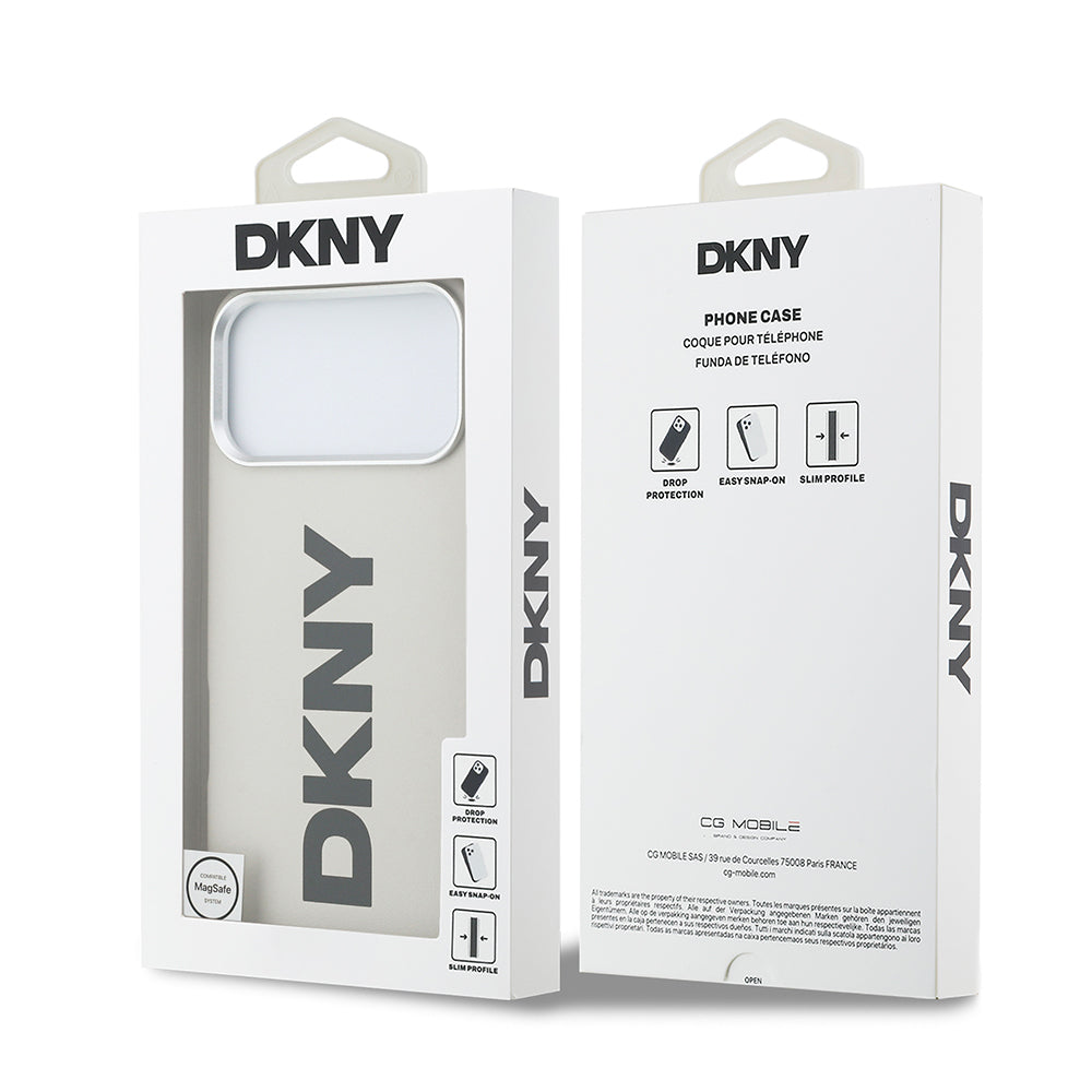 Apple iPhone 17 Pro Max Kılıf DKNY Orjinal Lisanslı M-safe Şarj Özellikli PU Büyük Dikey Logolu Kapak - Görsel 15
