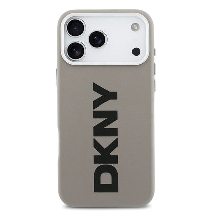 Apple iPhone 17 Pro Max Kılıf DKNY Orjinal Lisanslı M-safe Şarj Özellikli PU Büyük Dikey Logolu Kapak - Görsel 17