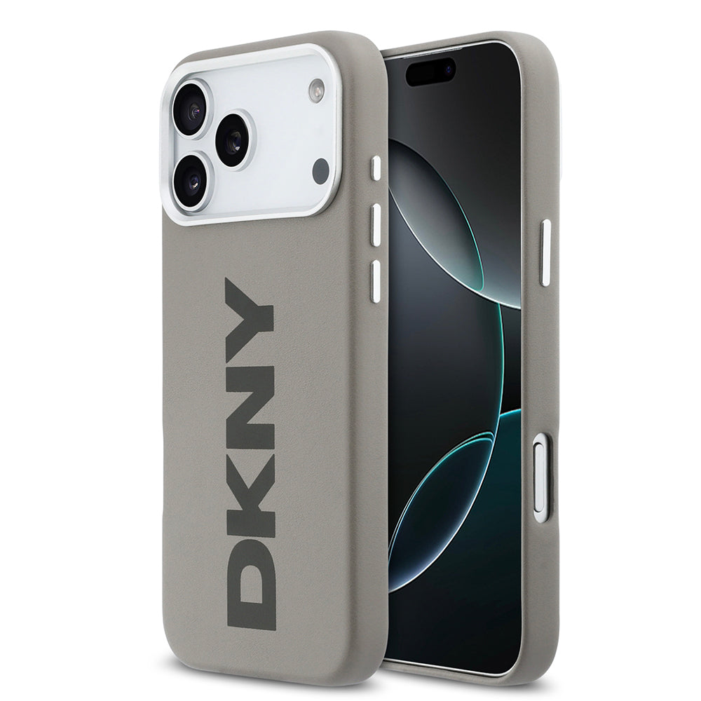 Apple iPhone 17 Pro Max Kılıf DKNY Orjinal Lisanslı M-safe Şarj Özellikli PU Büyük Dikey Logolu Kapak - Görsel 24