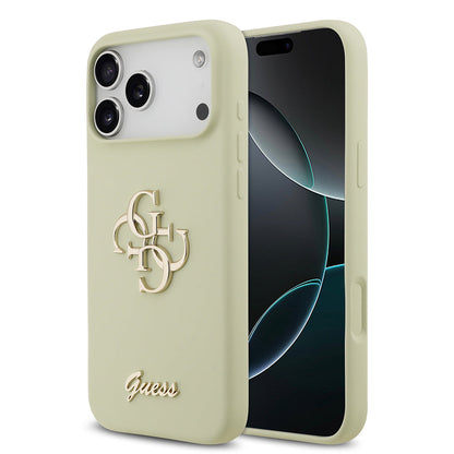 Apple iPhone 17 Pro Max Kılıf Guess Orjinal Lisanslı Grained Yazı Logolu Kapak - Görsel 4