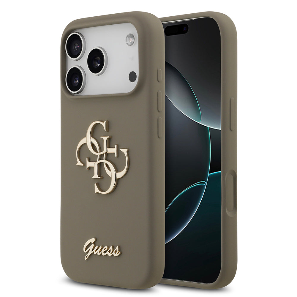 Apple iPhone 17 Pro Max Kılıf Guess Orjinal Lisanslı Grained Yazı Logolu Kapak - Görsel 5