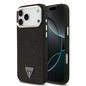 Apple iPhone 17 Pro Max Kılıf Guess Orjinal Lisanslı M-safe Şarj Özellikli Metal Kamera Çerçeveli Üçgen Logolu Glitter Kapak