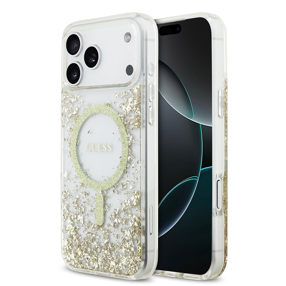 Apple iPhone 17 Pro Max Kılıf Guess Orjinal Lisanslı M-safe Şarj Özellikli Transparan Resin Bottom Kapak - Görsel 3