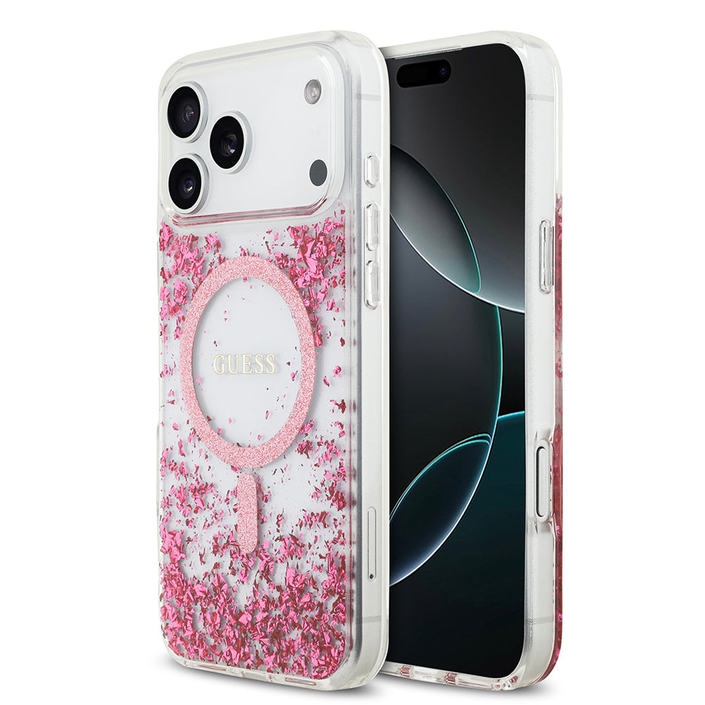 Apple iPhone 17 Pro Max Kılıf Guess Orjinal Lisanslı M-safe Şarj Özellikli Transparan Resin Bottom Kapak - Görsel 2