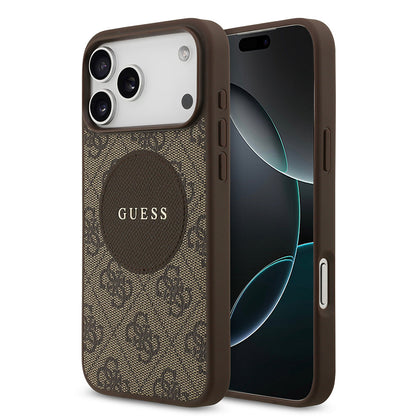 Apple iPhone 17 Pro Max Kılıf Guess Orjinal Lisanslı M-safe Şarj Özellikli Yazı Logolu Circle Classic Kapak - Görsel 2
