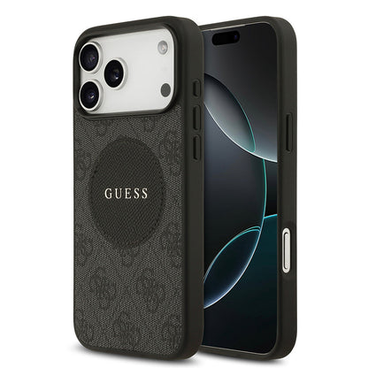 Apple iPhone 17 Pro Max Kılıf Guess Orjinal Lisanslı M-safe Şarj Özellikli Yazı Logolu Circle Classic Kapak - Görsel 3